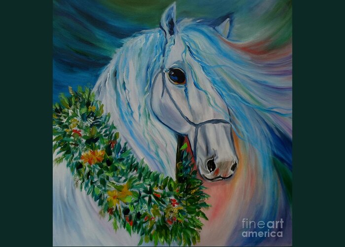 Horse Greeting Card featuring the painting Paniolo Horse Jenny Lee Discount by Jenny Lee