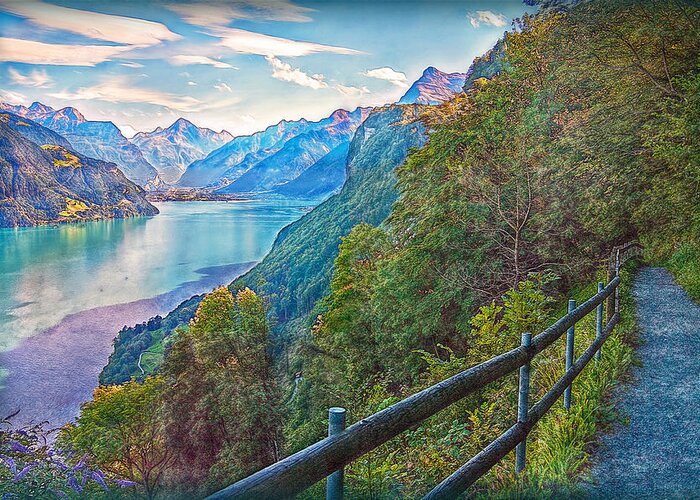 Switzerland Greeting Card featuring the photograph Panorama Trail by Hanny Heim