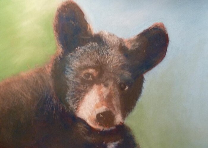 Bear Greeting Card featuring the pastel Papa Bear by Joyce Spencer