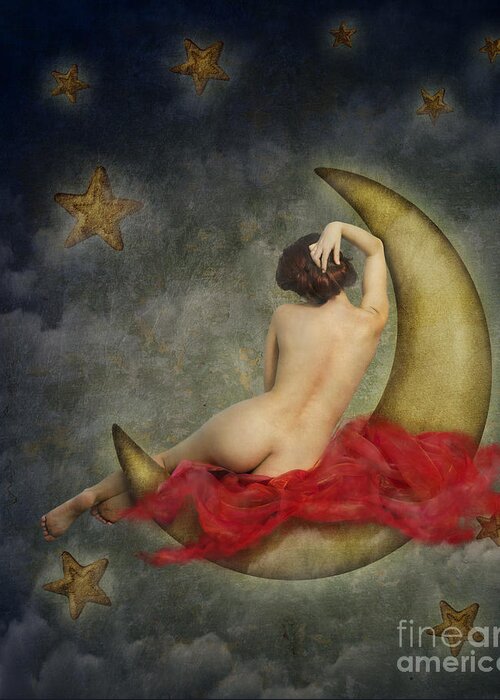 Woman Greeting Card featuring the photograph Paper Moon by Jelena Jovanovic