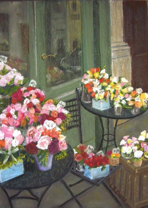 Flowers Greeting Card featuring the painting Paris Posies by Lynda Evans