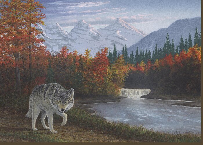 Wildlife Greeting Card featuring the painting Passing Connection by Peter Rashford