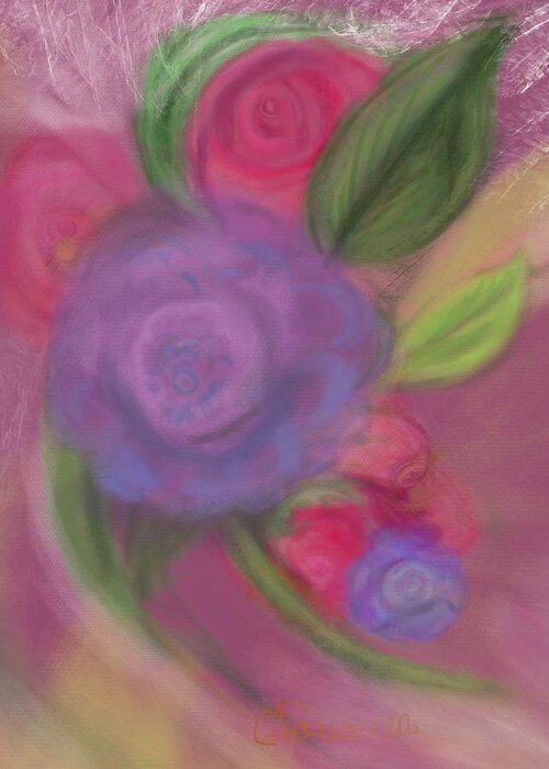 Rose Greeting Card featuring the painting Pastel Rose by Christine Fournier
