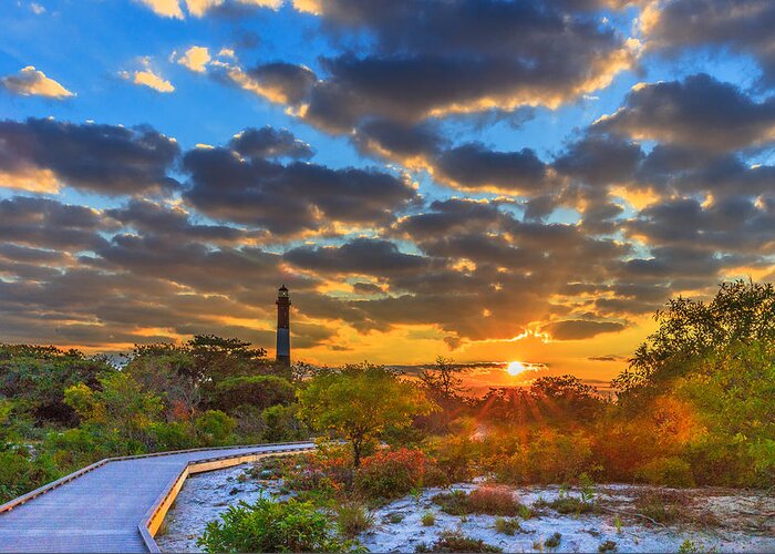 Fire Island Greeting Card featuring the photograph Path to the Sun by Sean Mills
