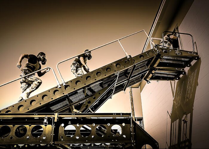 Patriot3 Elevated Tactics System Greeting Card featuring the photograph Patriot3 Elevated Tactics System by David Morefield
