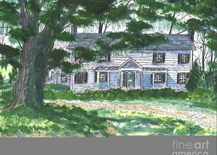 Pawley's Island Greeting Card featuring the painting Pawley's Island Home by Patrick Grills