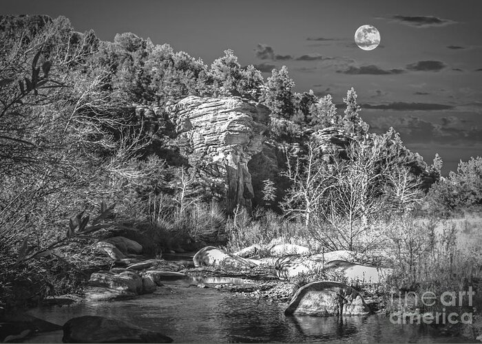 Arizona Greeting Card featuring the photograph Payson Moon by Randy Jackson