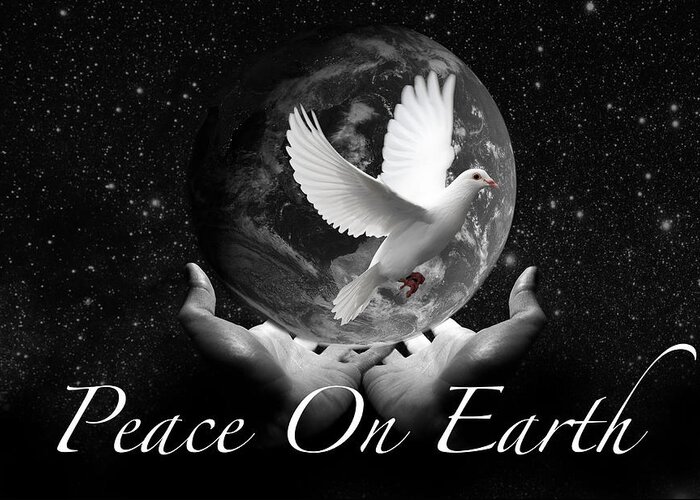 Dove Greeting Card featuring the digital art Peace On Earth by Terry Boykin