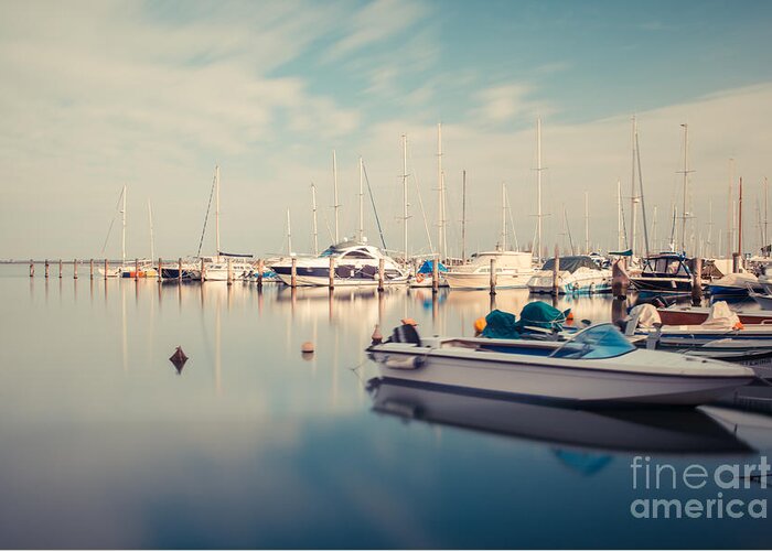 Grado Greeting Card featuring the photograph Peaceful Harbour by Hannes Cmarits