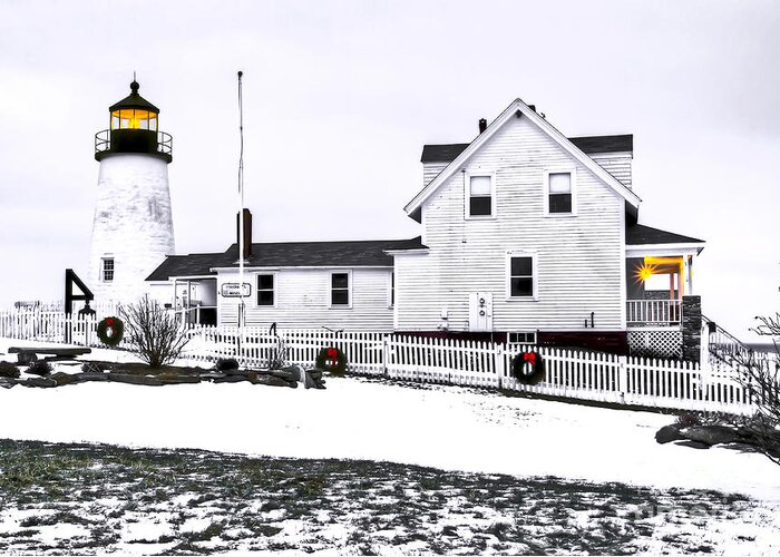 Bristol Greeting Card featuring the photograph Pemaquid Lighthouse by Brenda Giasson