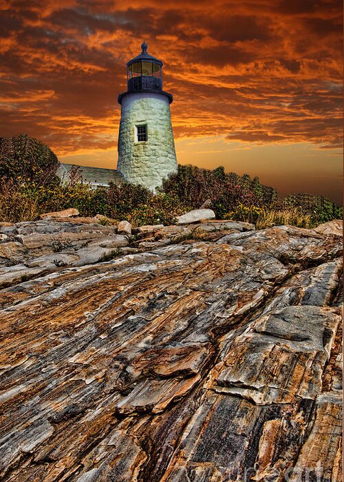 Pemaquid Point Lighthouse Greeting Card featuring the photograph Pemaquid Point Lighthouse by Shirley Mangini