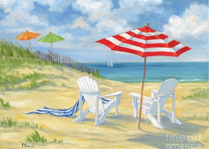 Beach Greeting Card featuring the painting Perfect Beach by Paul Brent