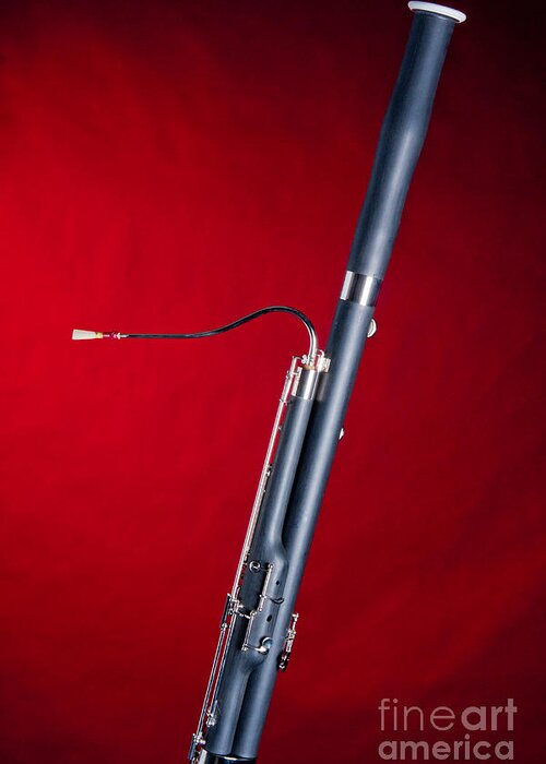 Bassoon Greeting Card featuring the photograph Bassoon Music Instrument Fine Art Prints Canvas Prints Greeting Cards in color 3408.02 by M K Miller