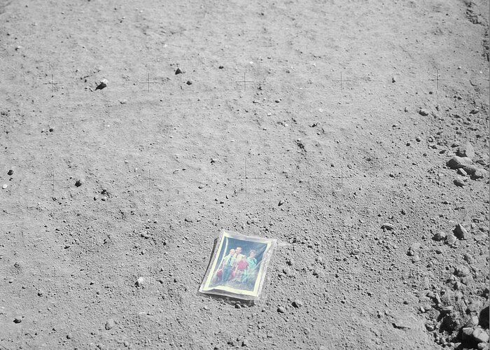 Photograph Greeting Card featuring the photograph Photograph Left On The Moon by Nasa/science Photo Library
