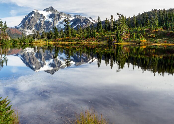 Alpine Greeting Card featuring the photograph Picture Lake Reflections by Michael Russell