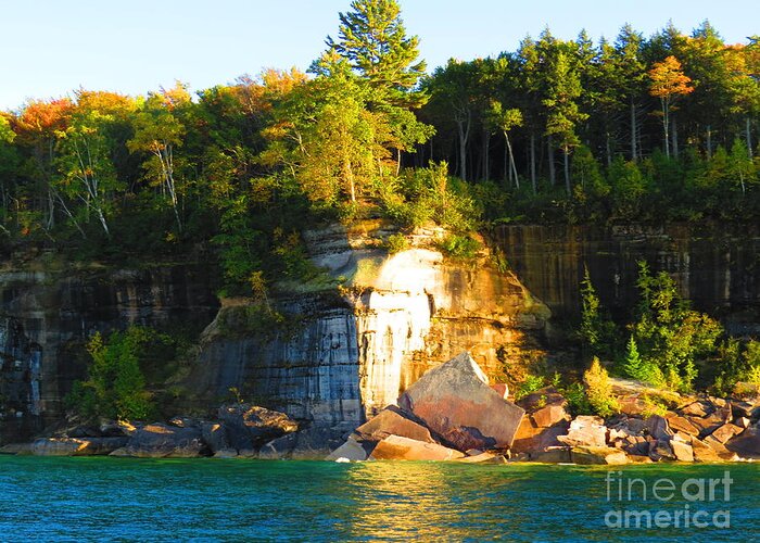 Trees Greeting Card featuring the photograph Pictured Rock 2 by David Lankton