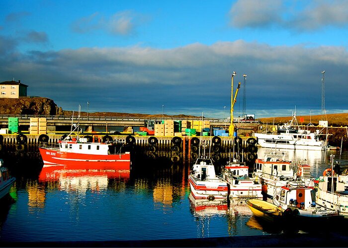 Iceland Harbour Greeting Card featuring the photograph Picturesque Harbour by HweeYen Ong