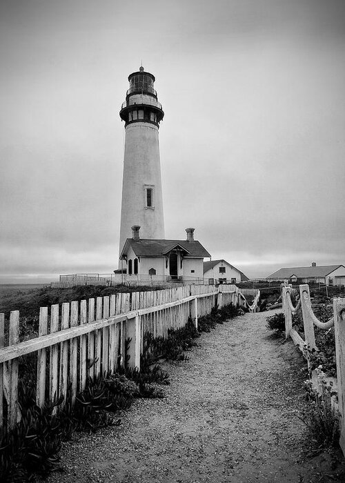 Lighthouse Greeting Card featuring the photograph Pigeon Point Lighthouse by Lisa Chorny