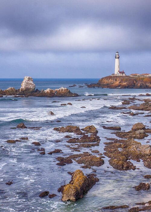 Lighthouse Greeting Card featuring the photograph Pigeon Point #2 by Harold Rau