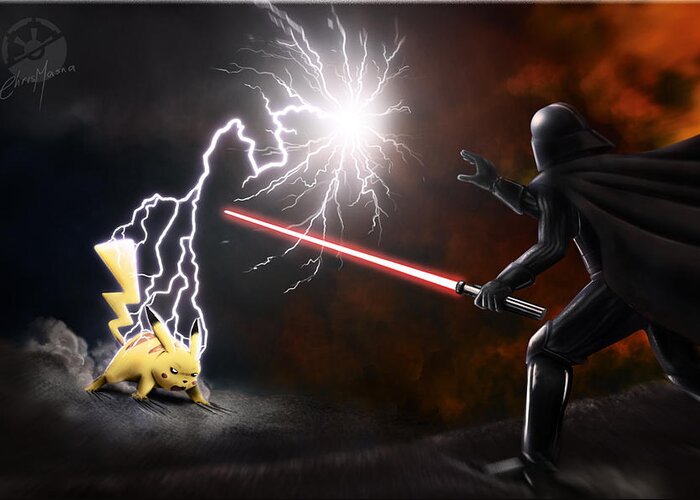 Vade Greeting Card featuring the digital art Pika by Christian Masnaghetti