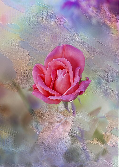 Floral Art Greeting Card featuring the photograph Pink Gentility by Bill and Linda Tiepelman