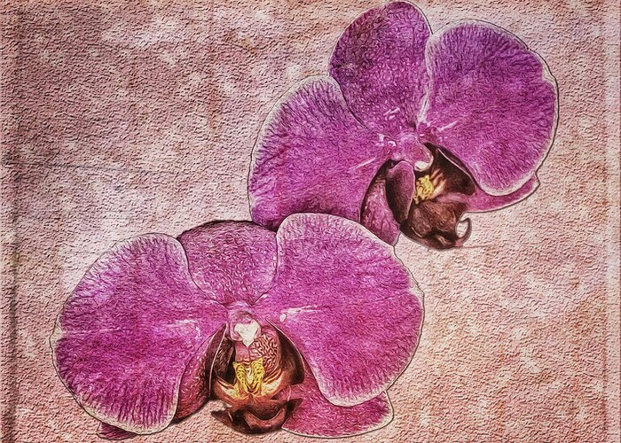 Orchids Greeting Card featuring the photograph Pink Orchids by Pam DeCamp
