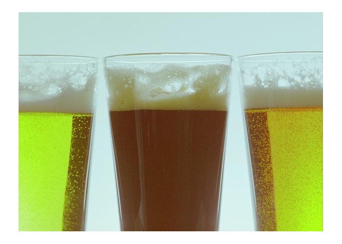 Food Greeting Card featuring the photograph Pints Of Beer by Romulo Yanes