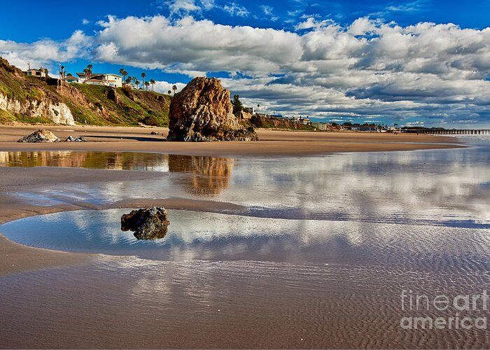 Landscape Greeting Card featuring the photograph Pismo Beach At Low Tide by Mimi Ditchie