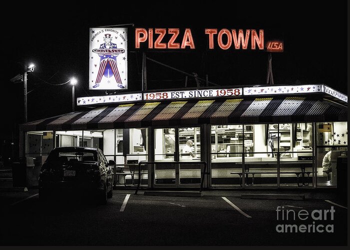 New Jersey Greeting Card featuring the photograph Pizza Town by Jerry Fornarotto