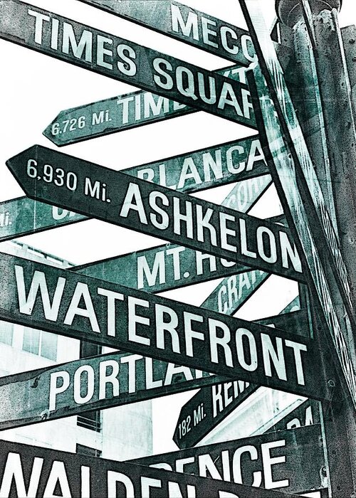 Downtown Portland Greeting Card featuring the photograph Places to see by Cathie Tyler