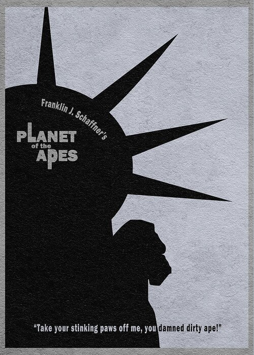 Planet Of The Apes Greeting Card featuring the digital art Planet of the Apes by Inspirowl Design