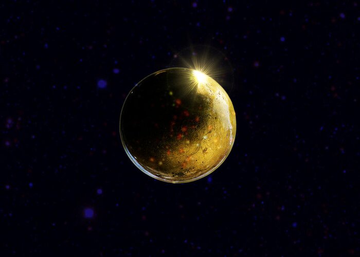Planet Greeting Card featuring the photograph Planet Renatus by Renee Anderson