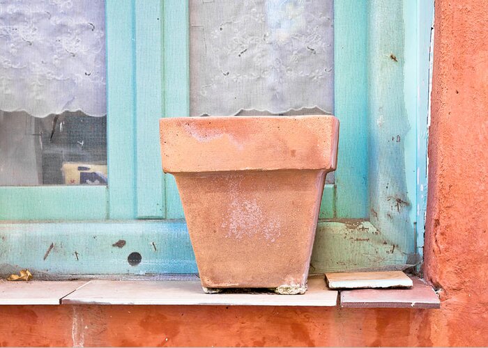 Architecture Greeting Card featuring the photograph Plant pot by Tom Gowanlock
