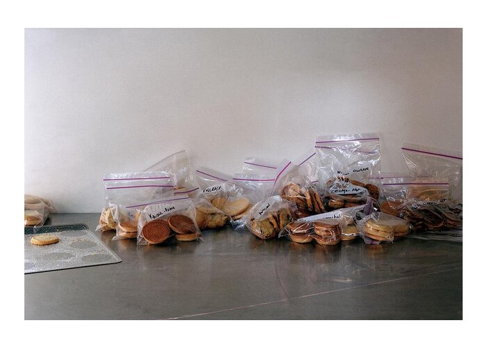 Cooking Greeting Card featuring the photograph Plastic Bags Of Cookies by Romulo Yanes