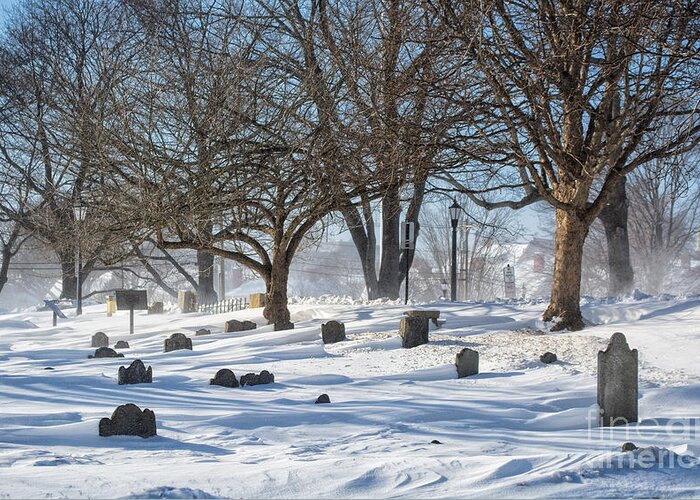 Portsmouth Nh Greeting Card featuring the photograph Point Of Graves Burial Grounds by Scott Thorp