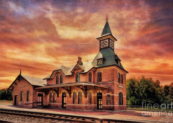 Point Of Rocks Train Station Greeting Card featuring the photograph Point of Rocks Train Station by Lois Bryan
