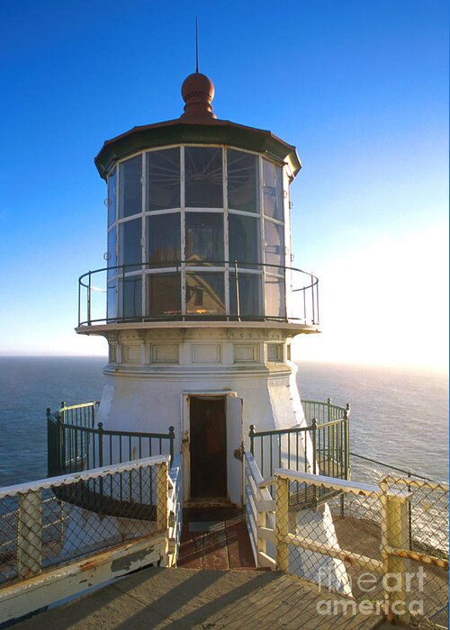 Lighthouse Greeting Card featuring the photograph Point Reyes Lighthouse California by Jerry McElroy