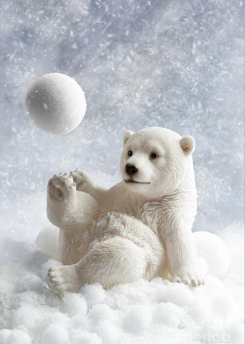 Polar Greeting Card featuring the photograph Polar Bear Decoration by Amanda Elwell