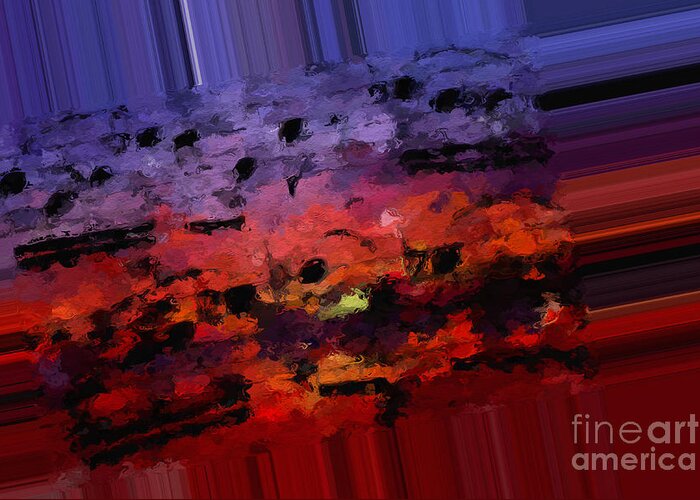 Music Greeting Card featuring the digital art Polychromatic Postlude 4 by Lon Chaffin