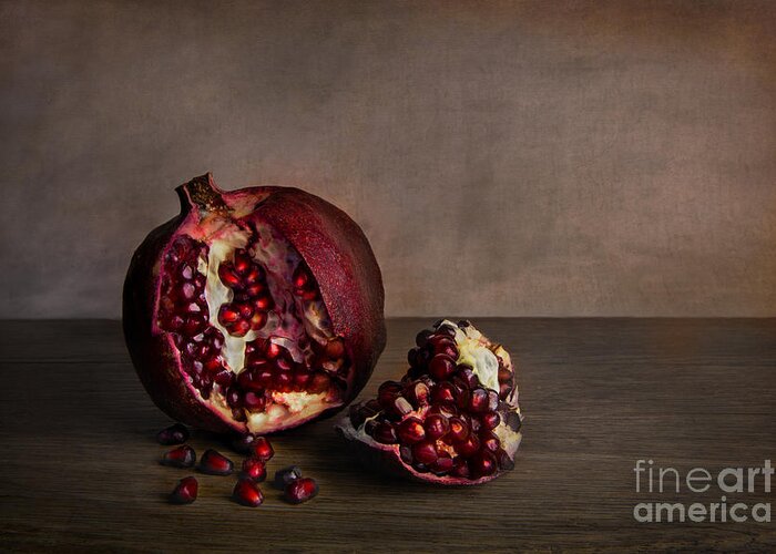Pomegranate Greeting Card featuring the photograph Pomegranate by Elena Nosyreva