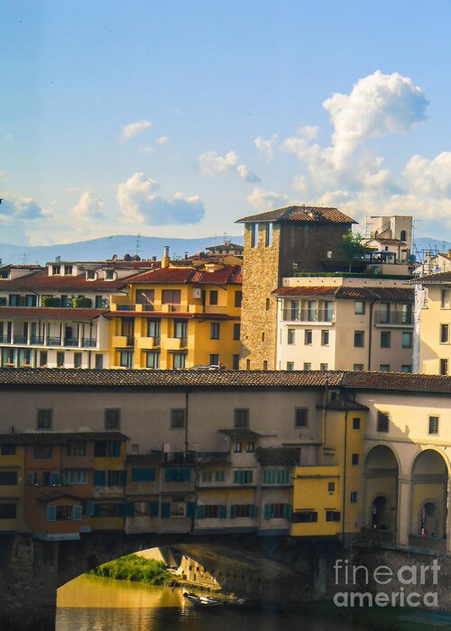 Daytime Greeting Card featuring the photograph Ponte Vecchio by Elizabeth M