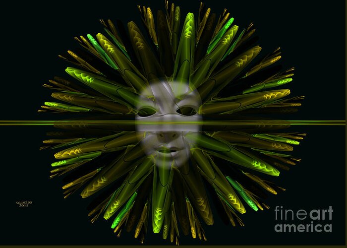 Fractal Greeting Card featuring the digital art Porcupine joe by Melissa Messick