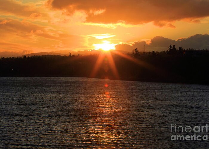 Port Angles Greeting Card featuring the photograph Port Angeles Sunrise by Adam Jewell