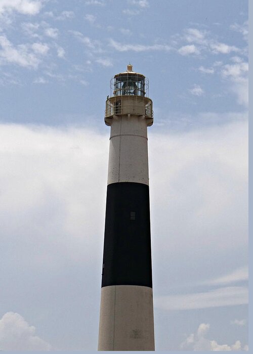 Lighthouse Greeting Card featuring the photograph Portrait of a Lighthouse - Absecon by Dark Whimsy