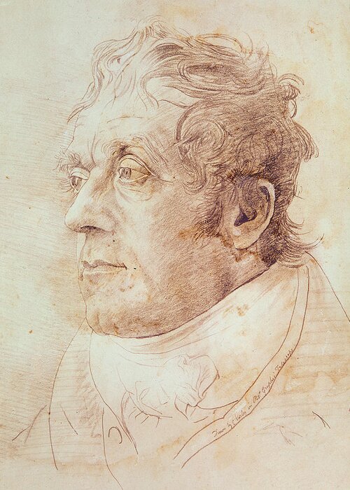 Portrait Of J.m.w. Turner Greeting Card featuring the drawing Portrait of JMW Turner by Cornelius Varley