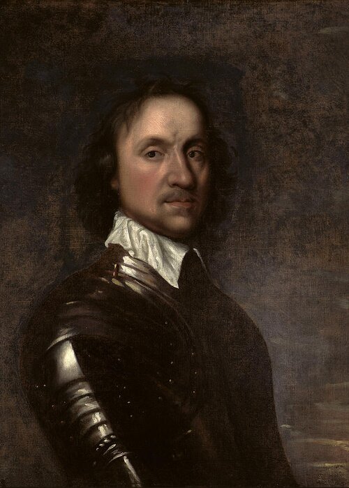 Male Greeting Card featuring the photograph Portrait Of Oliver Cromwell 1599-1658 by Robert Walker