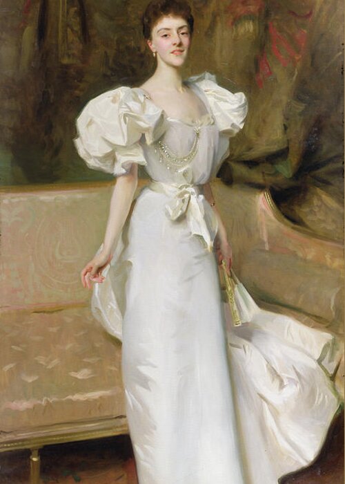 Sofa Greeting Card featuring the painting Portrait of the Countess of Clary Aldringen by John Singer Sargent