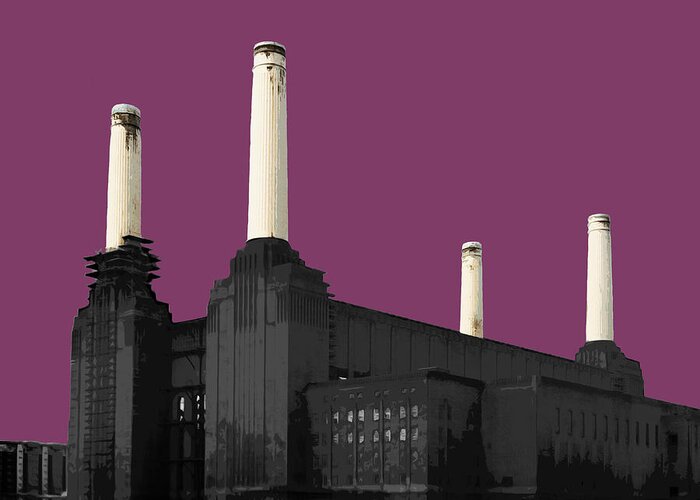 Battersea Greeting Card featuring the mixed media Power - PURPLE Reign #2 by BFA Prints