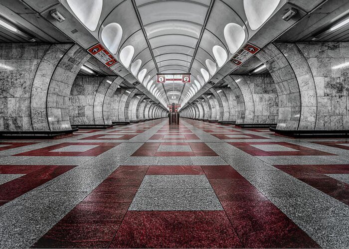 Metro Greeting Card featuring the photograph Prague Metro by Massimo Cuomo