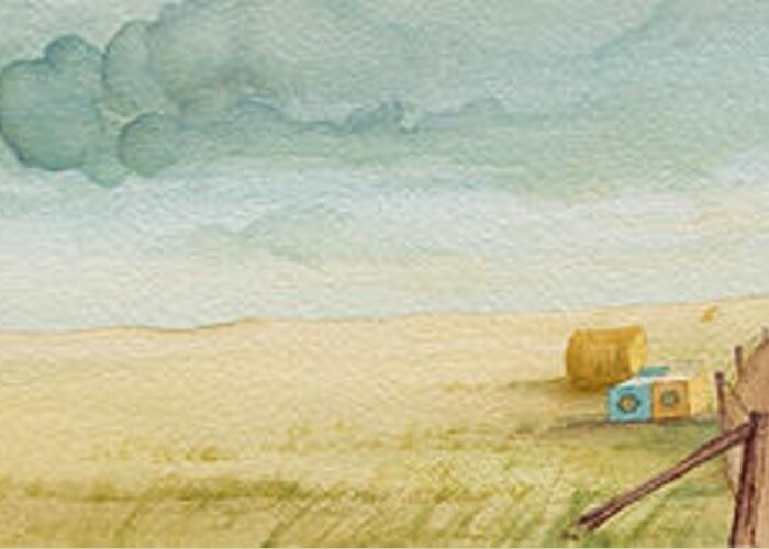 Great Plains Art Greeting Card featuring the painting Prairie Candy by Scott Kirby